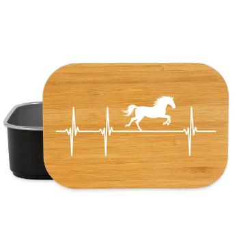 Pferd Galopp im Herzschlag - Lunch Box - Schwarz - Vorne
