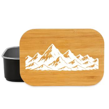 Mountains Symbol Alps - Lunch Box - black - Front