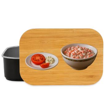 Salade de tomates avec crème sure - Boîte à goûter - noir - Devant