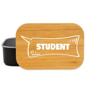 Speech Bubble Student - Lunch Box - black - Front