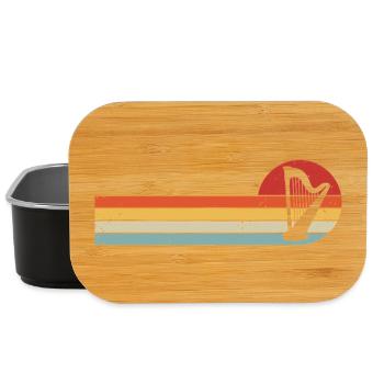 Harp Harpist Harpist Retro Harps - Lunch Box - black - Front