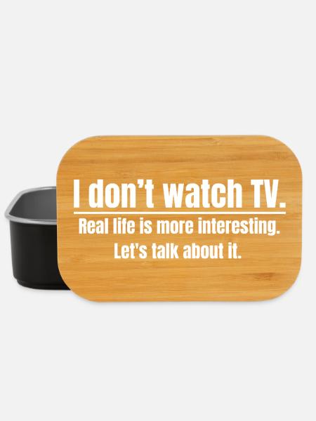 I Don’t Watch TV - Lunch Box - black
