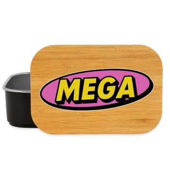 Mega comic retro lettering word - Lunch Box - black - Front