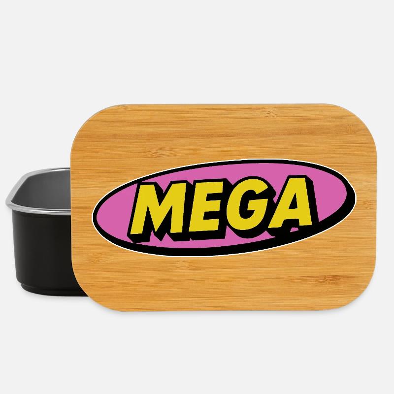 Mega comic retro Schriftzug Wort - Lunch Box - Schwarz