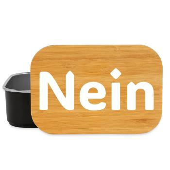 No – Funny German Statement Saying Shirt - Lunch Box - black - Front