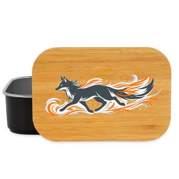 Flaming fox in fire flight - Lunch Box - black - Front