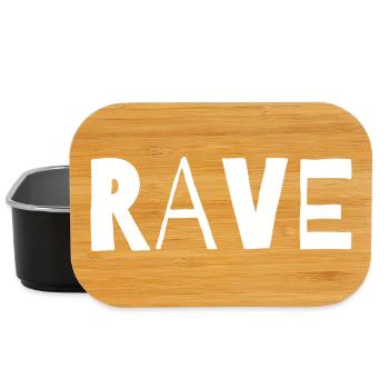 Rave typographic music design - Lunch Box - black - Front