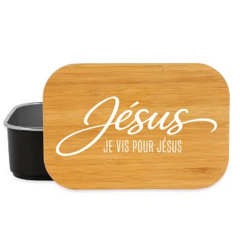 Jésus Je Vis Pour Jésus Chrétien - Boîte à goûter - noir - Devant