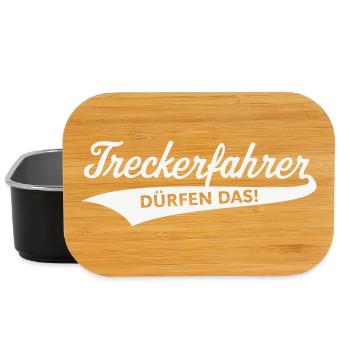 Treckerfahrer Dürfen Das! (Trecker Traktor, V4, W) - Lunch Box - Schwarz - Vorne