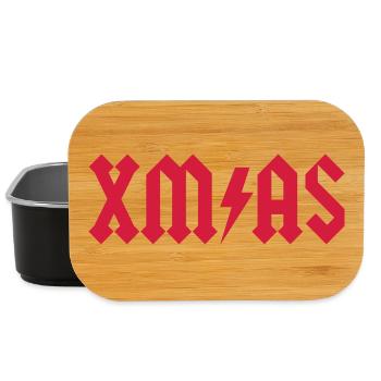 Xmas Rock Roll Heavy Metal lustige Weihnachtsweihnachten - Lunch Box - Schwarz - Vorne