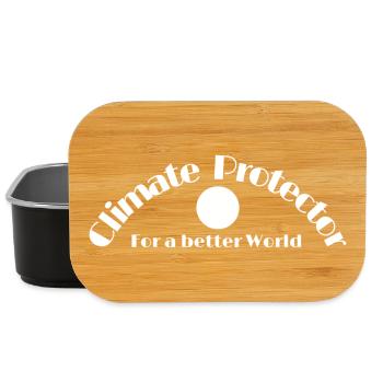 Climate Protector -Klimaschutz Statement - Lunch Box - Schwarz - Vorne