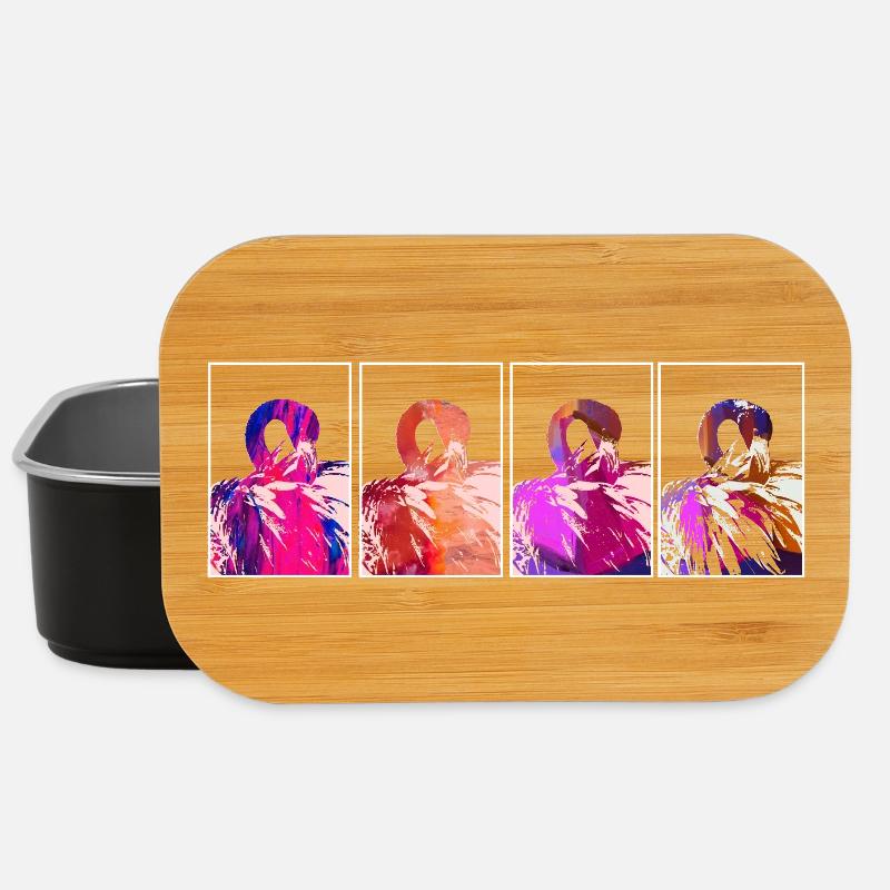 Flamingos - Lunch Box - black