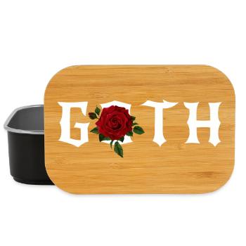 Gothic, Gothic-Thema mit roter Rose - Lunch Box - Schwarz - Vorne