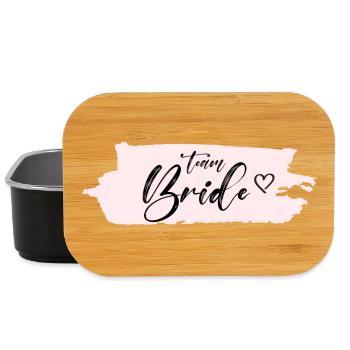 Bride -Team Bride! Personalisierbar - Lunch Box - Schwarz - Vorne
