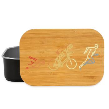 Triathlet Vintage Stil - Lunch Box - Schwarz - Vorne