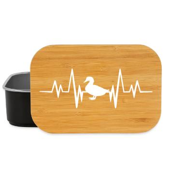 Duck heartbeat - Lunch Box - black - Front