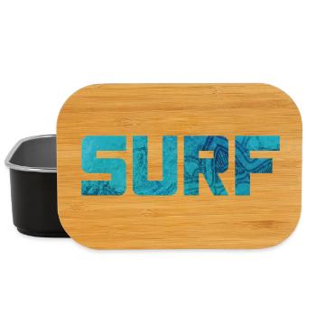 Surfen Surfer Urlaub Hawai Muster Hobby Meer Fun - Lunch Box - Schwarz - Vorne