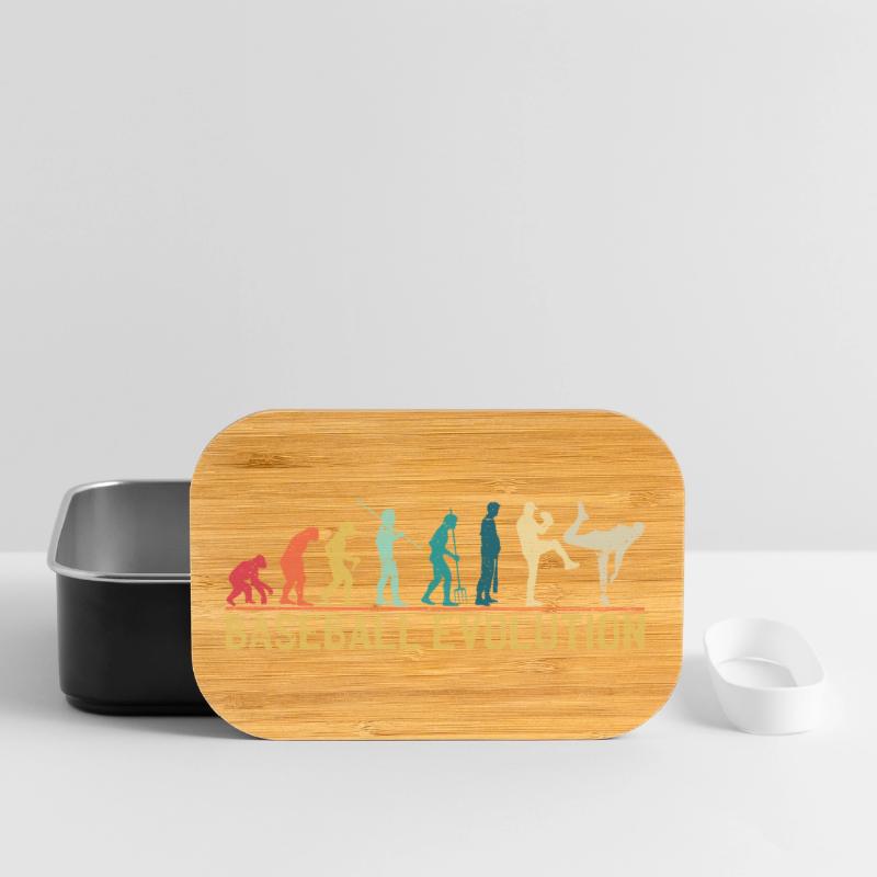 Baseball Evolution Illustration Lunch Box