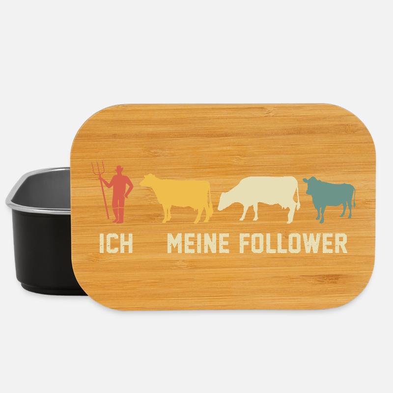 Ich Meine Follower Kühe Kuh - Lunch Box - Schwarz