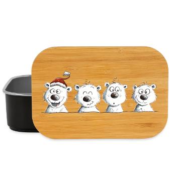 Joyeux Noël de l’équipe des ours polaires - Boîte à goûter - noir - Devant