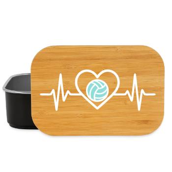 Volleyball Heart – Volleyball Passion - Lunch Box - black - Front