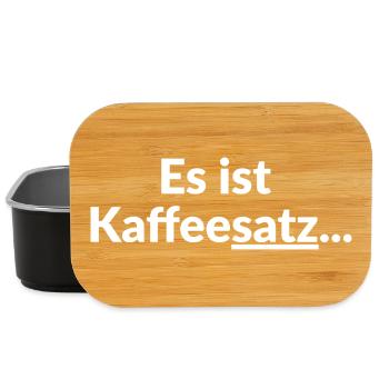 Es ist Kaffeessatz Typo - Lunch Box - Schwarz - Vorne