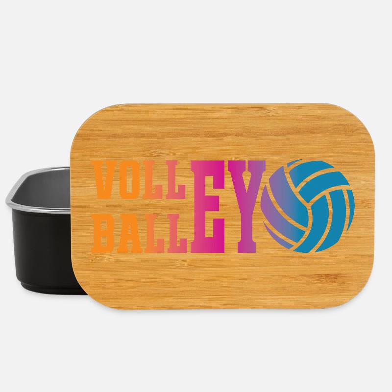 Buntes Volleyball - Lunch Box - Schwarz