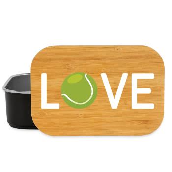 Amateur de tennis - Boîte à goûter - noir - Devant