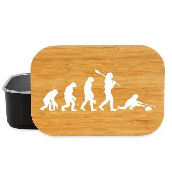 Evolution of Curling Winter Sports Iced Hobby - Lunch Box - black - Front