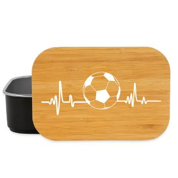 Soccer Heartbeat Soccer T-Shirt Football - Boîte à goûter - noir - Devant