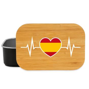 ECG du battement cardiaque en Espagne Fan d’amour en Espagne - Boîte à goûter - noir - Devant