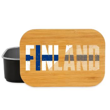 Finland Nordic Flag Stripe - Lunch Box - black - Front