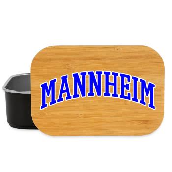 Mannheim Lettering Blue White - Lunch Box - black - Front