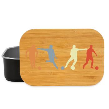 Dessin d’un joueur de football - Boîte à goûter - noir - Devant