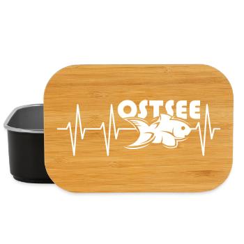 Ostsee Fisch Puls Fische Symbol See Meer Icon Logo - Lunch Box - Schwarz - Vorne