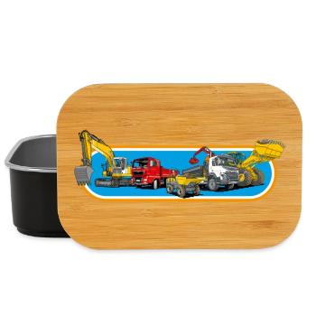Baumaschinen Park - Lunch Box - Schwarz - Vorne