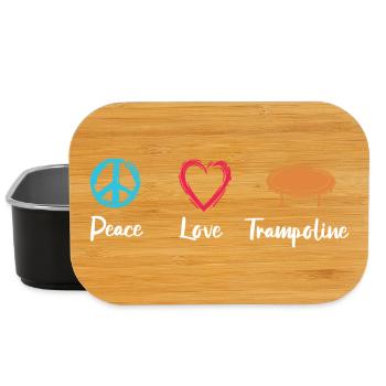 Peace Love Trampoline - Boîte à goûter - noir - Devant