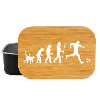 Évolution du football - Boîte à goûter - noir - Devant