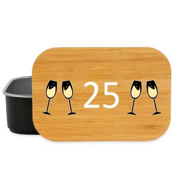 25.Geburtstag 25 Jahre Jubiläum 25 Jahre Zahl 25 - Lunch Box - Schwarz - Vorne