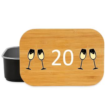 20.Geburtstag 20 Jahre Jubiläum 20 Jahre Zahl 20 - Lunch Box - Schwarz - Vorne
