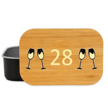 28th Birthday 28 Years Anniversary 28 Years Number 28 - Lunch Box - black - Front