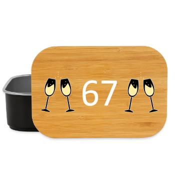 67e anniversaire 67 ans Jubilé 67 Numéro 67 - Boîte à goûter - noir - Devant