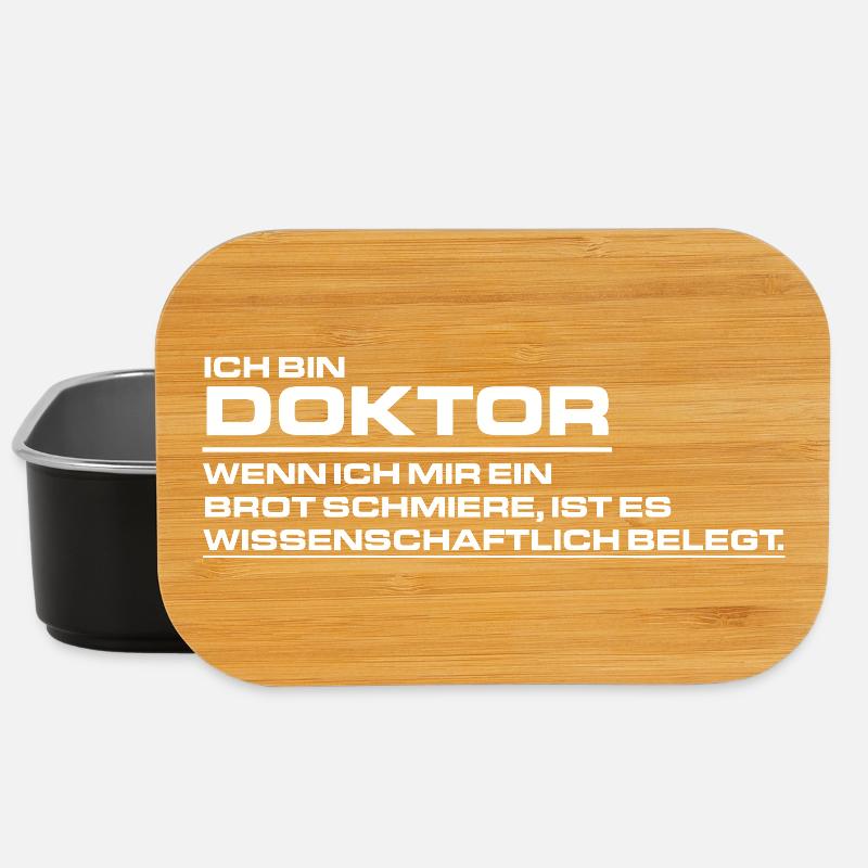 Ich bin Doktor - Wenn ich mir ein Brot schmiere - - Lunch Box - Schwarz
