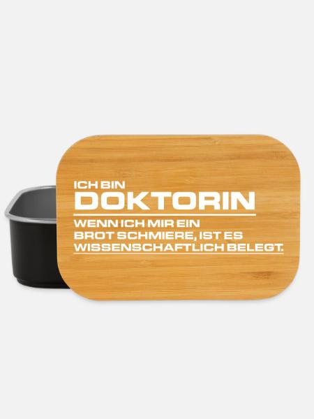 Ich bin Doktorin - Wenn ich mir ein Brot schmiere - Lunch Box - Schwarz