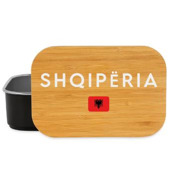 Drapeau albanais, fierté albanaise - Boîte à goûter - noir - Devant