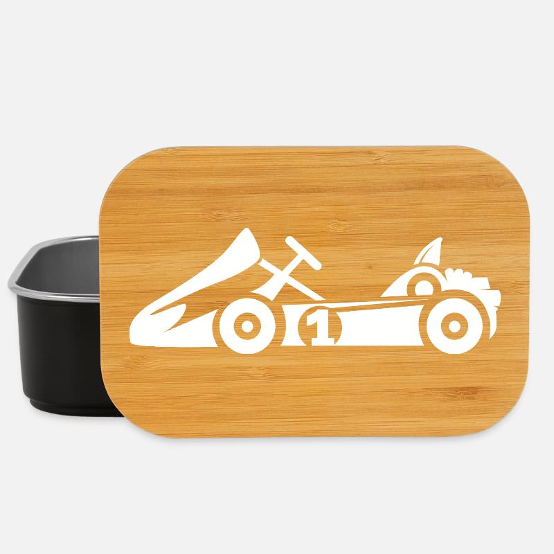 gokart racing - Symbol Rennfahrer - Lunch Box - Schwarz