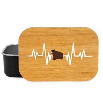 Bear heartbeat - Lunch Box - Schwarz - Vorne