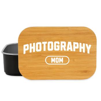 Maman photographe - Boîte à goûter - noir - Devant