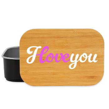 I love you Love Love Declaration Love Wedding - Lunch Box - black - Front