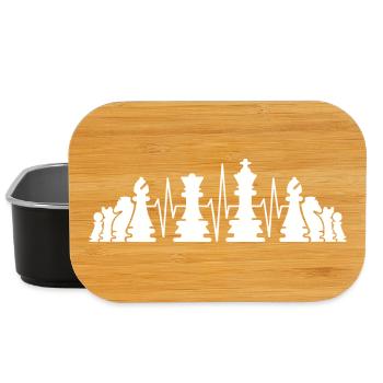 Chess pieces, chess player, heartbeat, pulse, icon - Lunch Box - black - Front